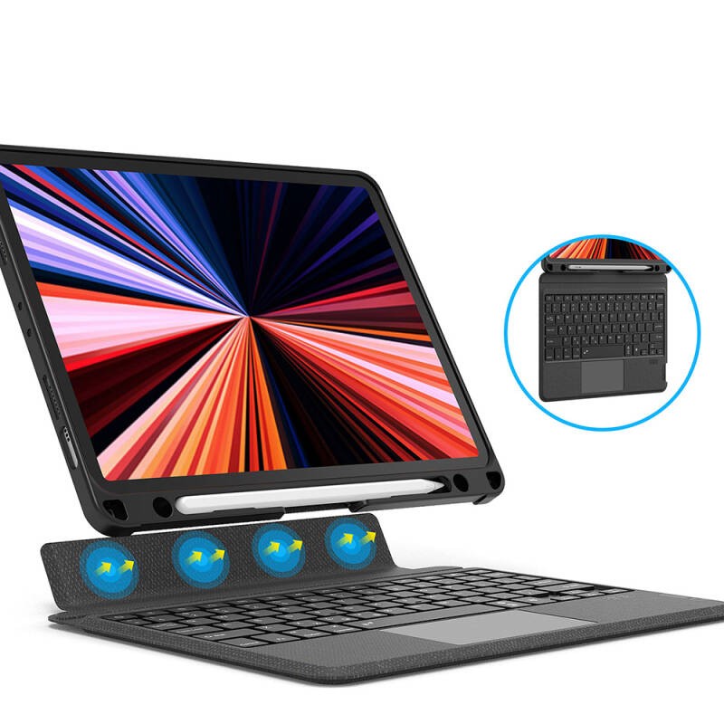Apple iPad Air 13 2025 M3 Wiwu Mag Touch Keyboard Stand Case - 6
