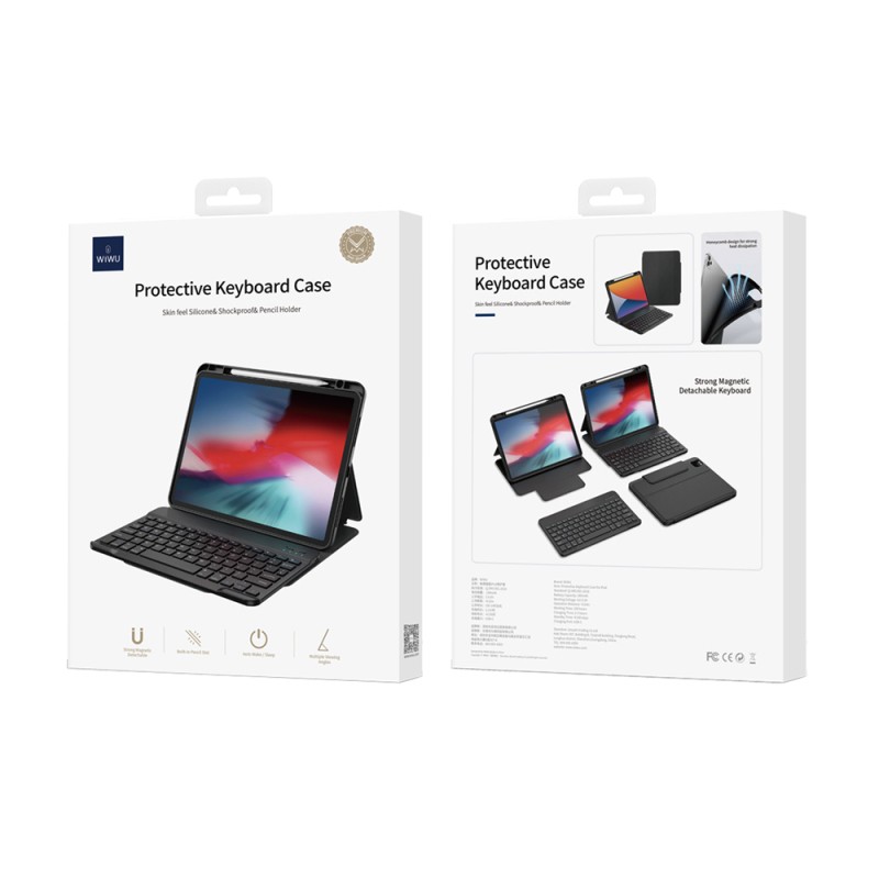 Apple iPad Air 13 2025 M3 Wiwu Protective Gizli Kalem Bölmeli Klavyeli Kılıf - 7