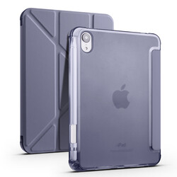 Apple iPad Mini 2021 (6.Nesil) Kılıf Zore Tri Folding Kalem Bölmeli Standlı Kılıf - Thumbnail