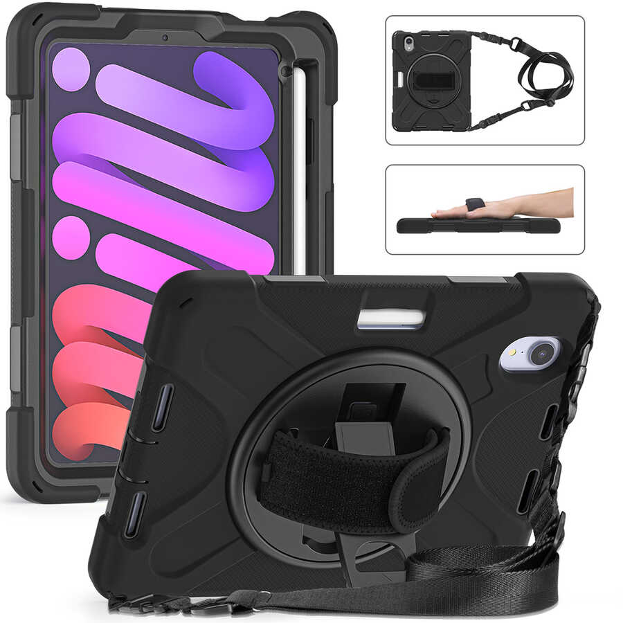 Apple iPad Mini 2021 (6.Nesil) Zore Defender Tablet Silikon - Siyah