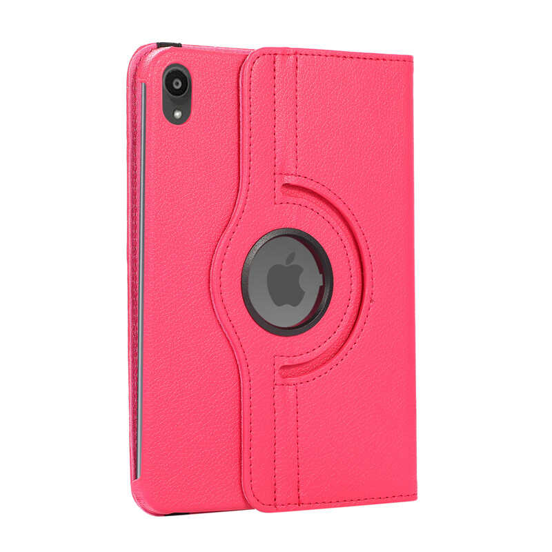 Apple iPad Mini 2021 (6.Nesil) Zore Dönebilen Standlı Kılıf - Pembe Koyu
