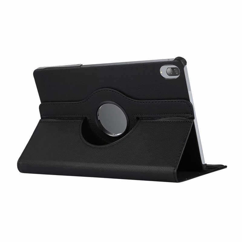 Lenovo P11 Pro Zore Dönebilen Standlı Kılıf - Siyah