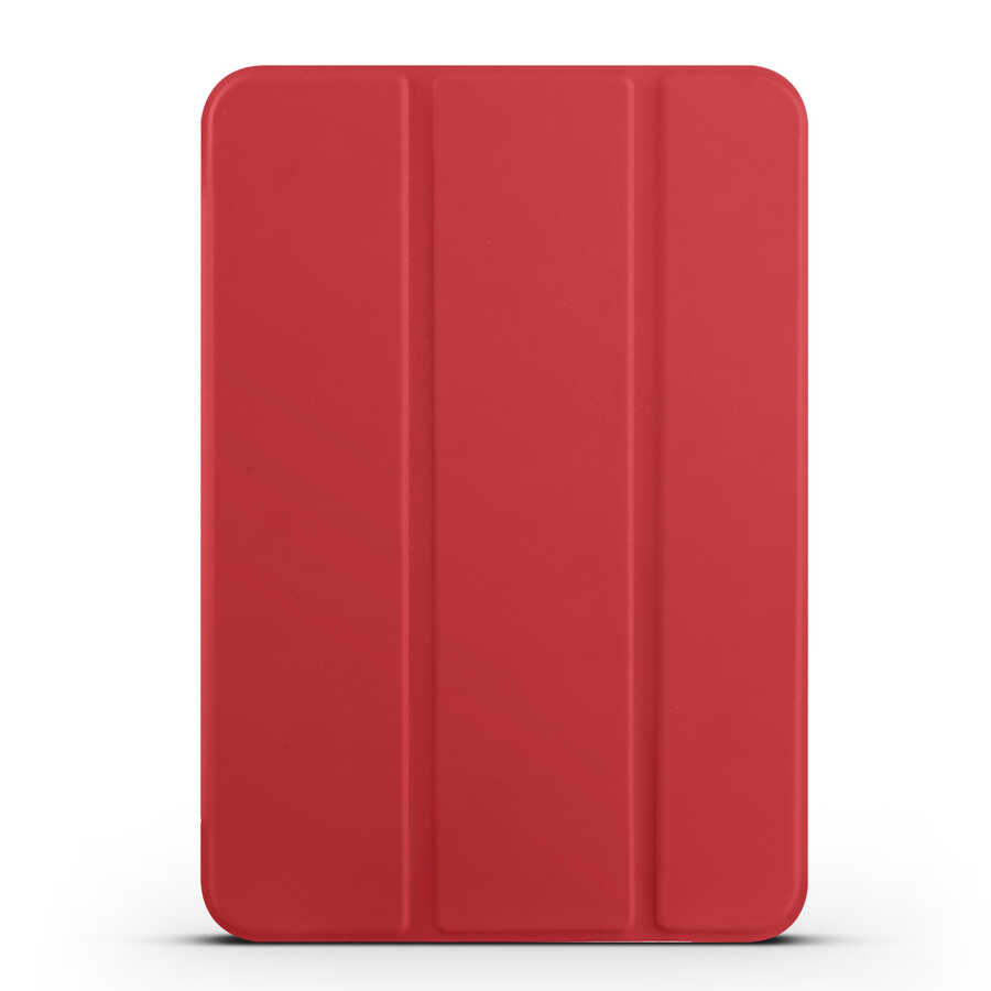 Apple iPad Mini 2021 (6.Nesil) Zore Smart Cover Standlı 1-1 Kılıf - Kırmızı