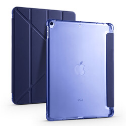 Apple iPad Pro 10.5 (7.Nesil) Kılıf Zore Tri Folding Kalem Bölmeli Standlı Kılıf - Thumbnail