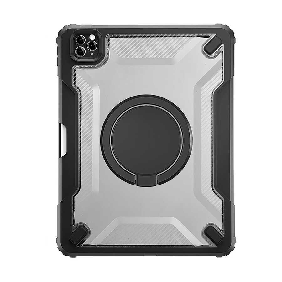 Apple iPad Pro 10.5 (7.Nesil) Wiwu Mecha Dönebilen Standlı Tablet Kılıfı - Siyah