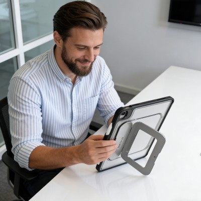 Apple iPad Pro 11 2020 (2nd Gen) Mutural Alloy Kick Series Tablet Case with Stylus Holder and Aluminum Stand - 7