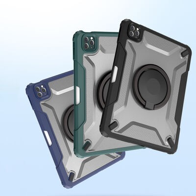 Apple iPad Pro 11 2021 (3.Nesil) Wiwu Mecha Dönebilen Standlı Tablet Kılıfı - 12