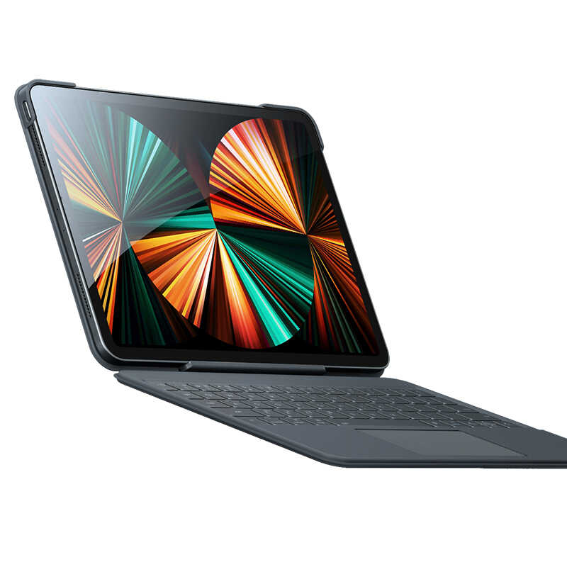 Apple iPad Pro 11 2022 M2 Benks KB01 Kablosuz Klavyeli Kılıf - Gri