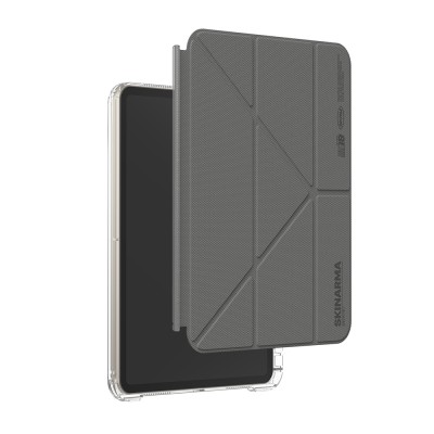Apple iPad Pro 11 2024 Case Skinarma with Pen Holder, Transparent Back Stand, Magnetic Zeta Case - 6