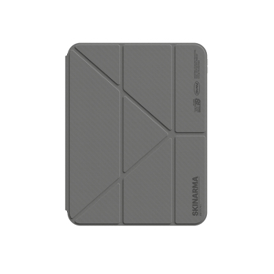 Apple iPad Pro 11 2024 Kılıf Skinarma Kalemlikli Arkası Şeffaf Standlı Magnetik Zeta Kılıf - Skinarma