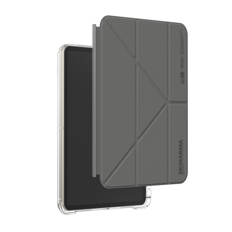 Apple iPad Pro 11 2024 Kılıf Skinarma Kalemlikli Arkası Şeffaf Standlı Magnetik Zeta Kılıf - 6