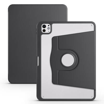 Apple iPad Pro 11 2025 M5 Case Zore Thermal Pen Compartment Rotating Stand Case - 2