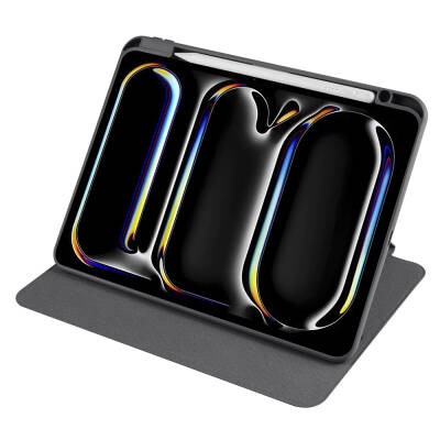 Apple iPad Pro 11 2025 M5 Case Zore Thermal Pen Compartment Rotating Stand Case - 17