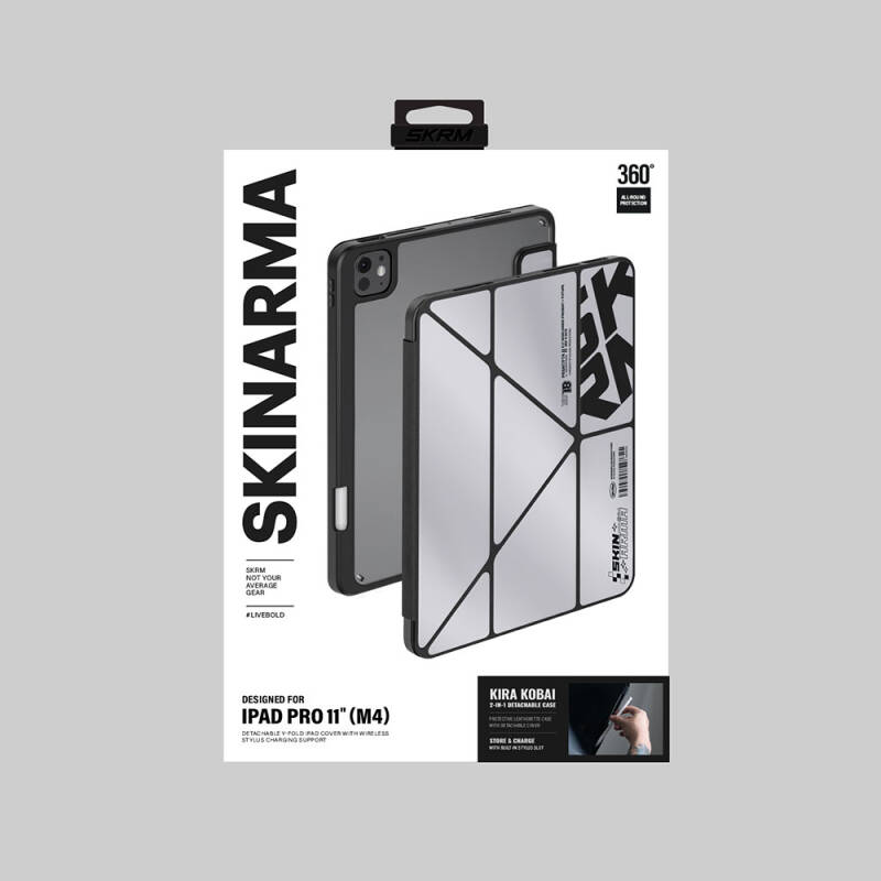 Apple iPad Pro 11 2025 M5 Kılıf SkinArma Holografik Tasarımlı Arkası Şeffaf Çıkarılabilir Magnetik Kira Kobai Kılıf - 14