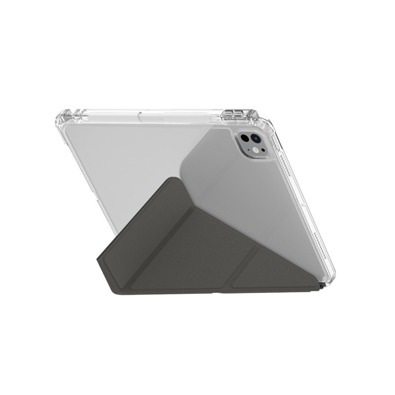 Apple iPad Pro 11 2025 M5 Kılıf Skinarma Kalemlikli Arkası Şeffaf Standlı Magnetik Zeta Kılıf - 4
