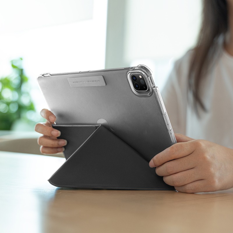 Apple iPad Pro 11 2025 M5 Raptic Clear Folio Airbag Transparent Cover Foldable Stand Case - 12