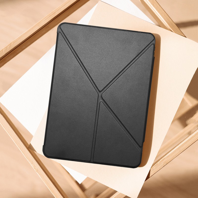 Apple iPad Pro 11 2025 M5 Raptic Clear Folio Airbagli Şeffaf Kapaklı Katlanabilir Standlı Kılıf - 11