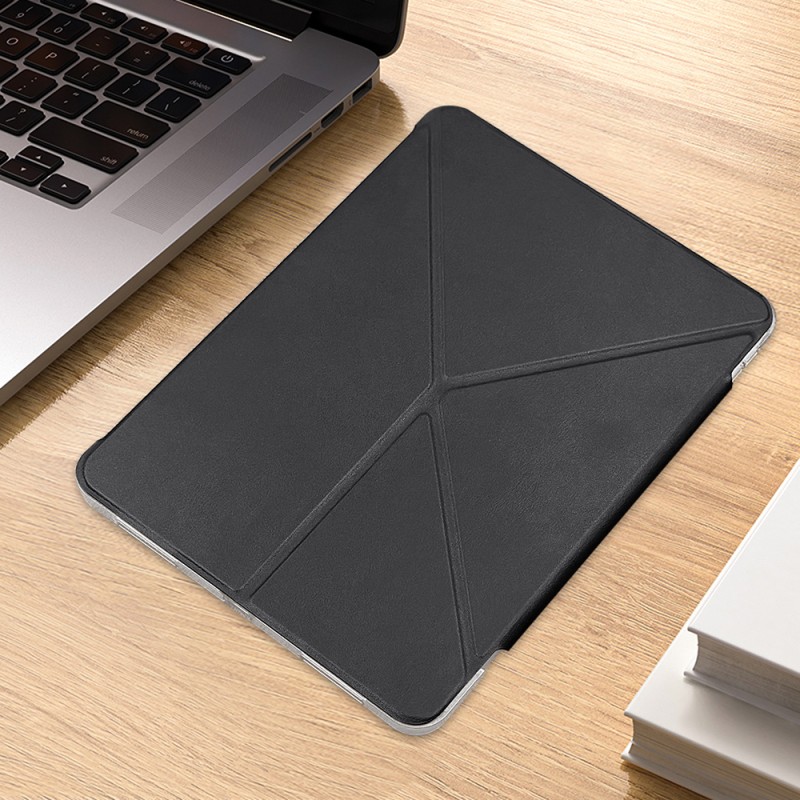 Apple iPad Pro 11 2025 M5 Raptic Clear Folio Airbagli Şeffaf Kapaklı Katlanabilir Standlı Kılıf - 6