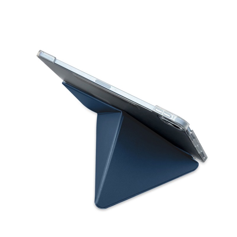 Apple iPad Pro 11 2025 M5 Raptic Clear Folio Airbagli Şeffaf Kapaklı Katlanabilir Standlı Kılıf - 21