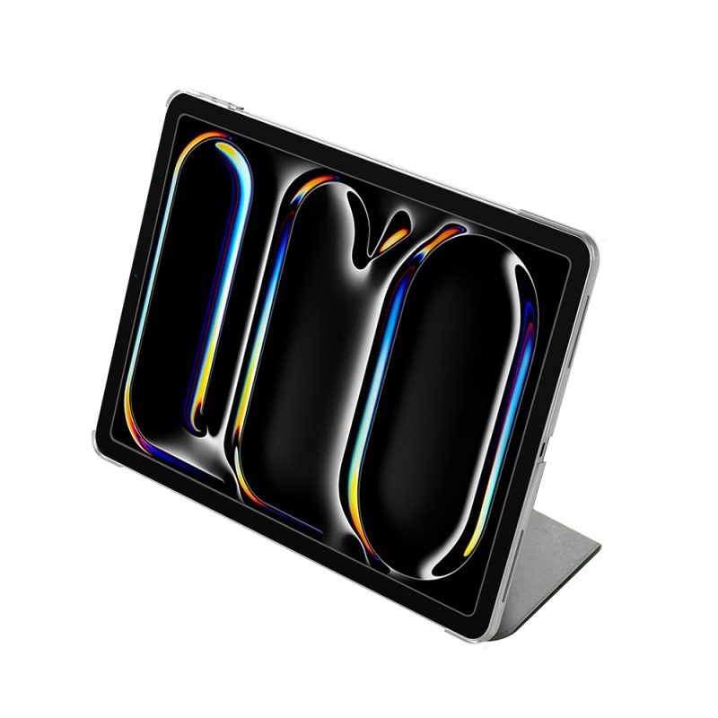 Apple iPad Pro 11 2025 M5 Raptic Clear Folio Airbagli Şeffaf Kapaklı Katlanabilir Standlı Kılıf - 23