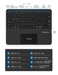 Apple iPad Pro 12.9 2020 (4.Nesil) Benks Multifunctional Kablosuz Klavyeli Kılıf - Thumbnail