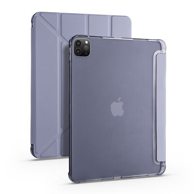 Apple iPad Pro 12.9 2020 (4.Nesil) Kılıf Zore Tri Folding Kalem Bölmeli Standlı Kılıf - 12