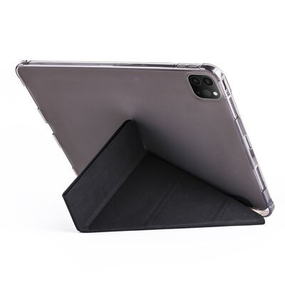 Apple iPad Pro 12.9 2020 (4.Nesil) Kılıf Zore Tri Folding Kalem Bölmeli Standlı Kılıf - 14