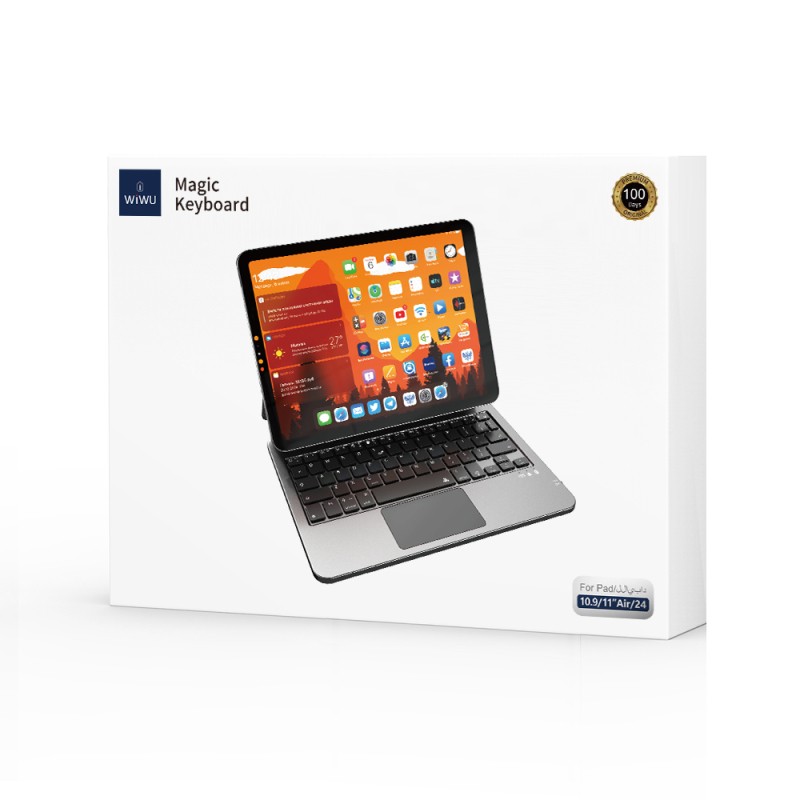 Apple iPad Pro 12.9 2020 (4.Nesil) Wiwu MK-003 Hidden Pen Comes with Keyboard Stand Case - 9