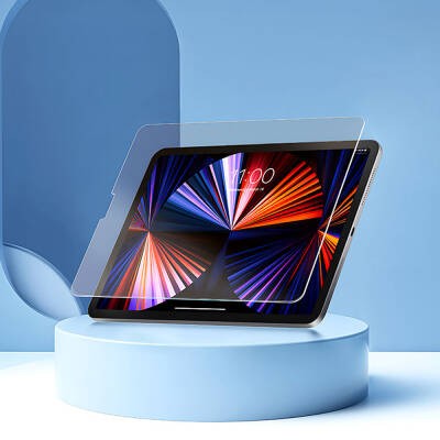 Apple iPad Pro 12.9 2020 (4.Nesil) Wiwu Wi-GQ002 iVista 5 Katmanlı Temperli Cam Ekran Koruyucu + Kolay Uygulama Aparatı - 4