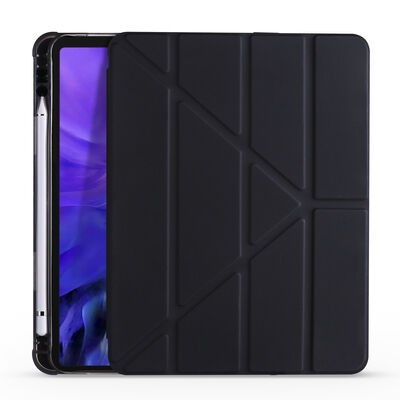 Apple iPad Pro 12.9 2021 (5.Nesil) Kılıf Zore Tri Folding Kalem Bölmeli Standlı Kılıf - 2