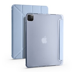 Apple iPad Pro 12.9 2021 (5.Nesil) Kılıf Zore Tri Folding Kalem Bölmeli Standlı Kılıf - 4