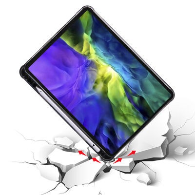 Apple iPad Pro 12.9 2021 (5.Nesil) Kılıf Zore Tri Folding Kalem Bölmeli Standlı Kılıf - 13