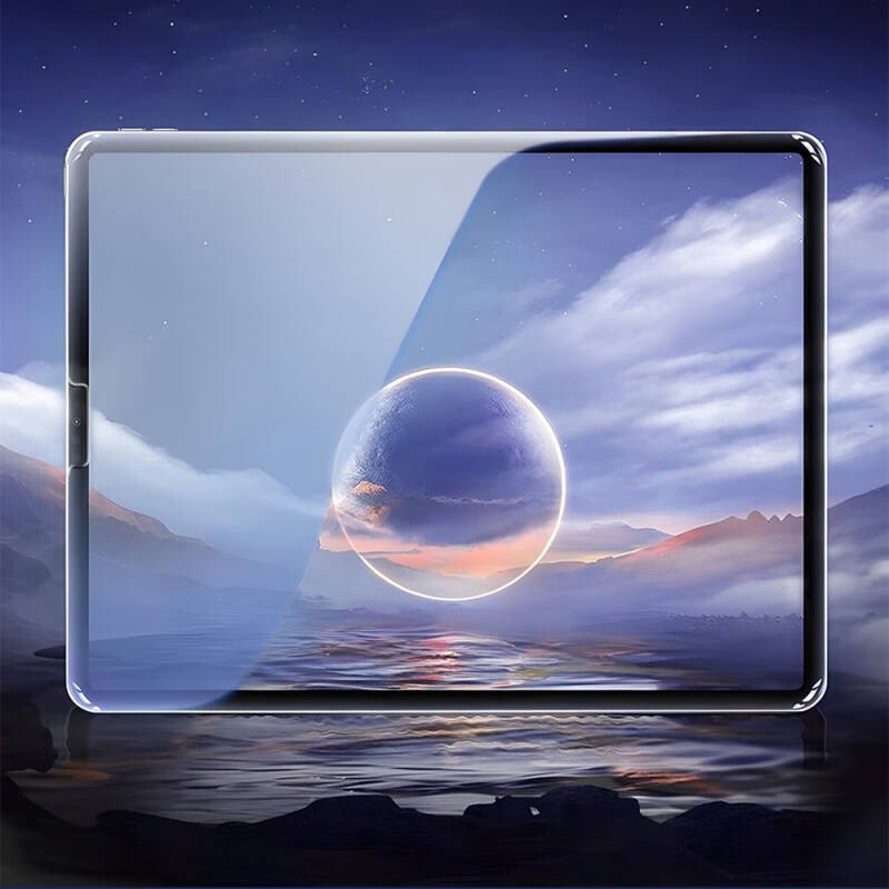Apple iPad Pro 12.9 2021 (5.Nesil) Wiwu Wi-GQ002 iVista 5 Katmanlı Temperli Cam Ekran Koruyucu + Kolay Uygulama Aparatı - 4
