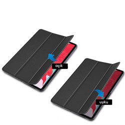 Apple iPad Pro 12.9 2021 (5.Nesil) Zore Smart Cover Standlı 1-1 Kılıf - 4