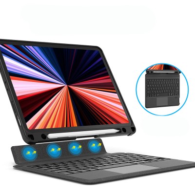 Apple iPad Pro 12.9 2021 (5th Gen) Wiwu MagTouch Series Keyboard Case with Hidden Pen Compartment - 11