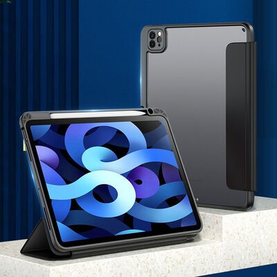 Apple iPad Pro 12.9 2022 M2 Kılıf Zore Nort Arkası Şeffaf Standlı Kılıf - 5