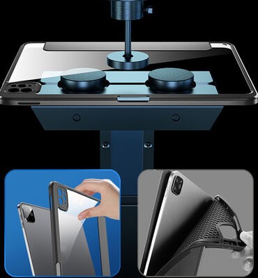 Apple iPad Pro 12.9 2022 M2 Kılıf Zore Nort Arkası Şeffaf Standlı Kılıf - 9