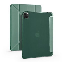 Apple iPad Pro 12.9 2022 M2 Kılıf Zore Tri Folding Kalem Bölmeli Standlı Kılıf - 14