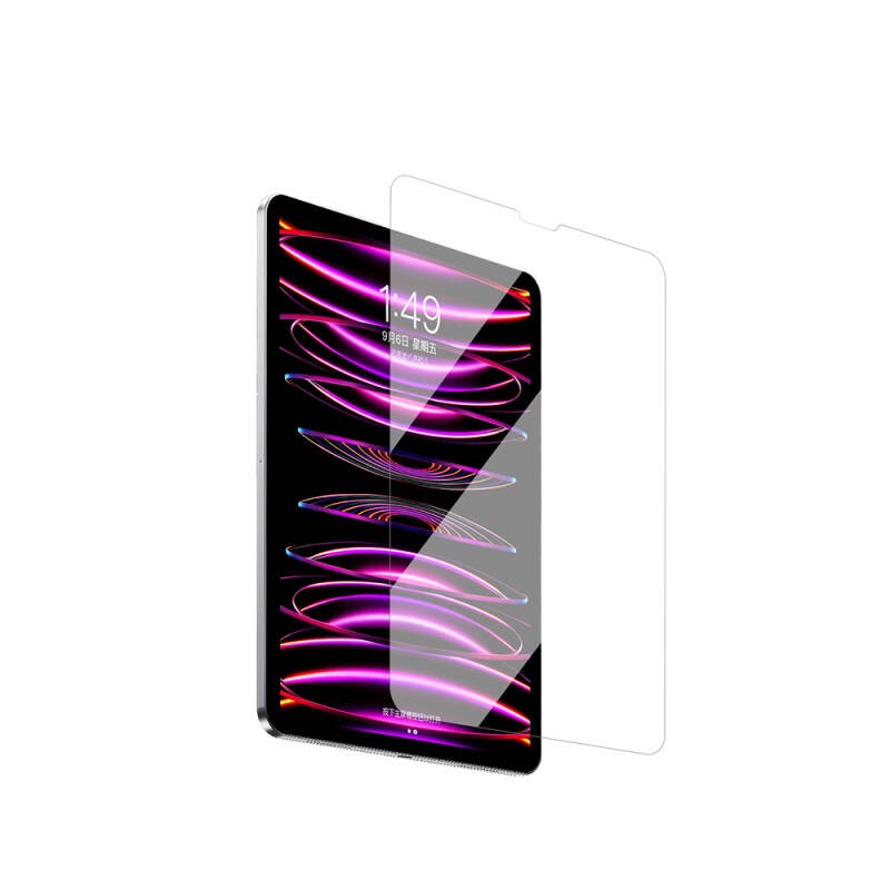 Apple iPad Pro 12.9 2022 M2 Wiwu Wi-GQ002 iVista 5 Katmanlı Temperli Cam Ekran Koruyucu + Kolay Uygulama Aparatı - 1
