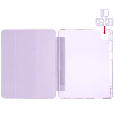 Apple iPad Pro 13 2024 Case Zore Tri Folding Stand Case with Pen Compartment - 6