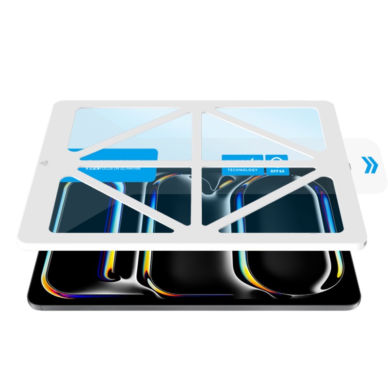 Apple iPad Pro 13 2024 CaseWorld Eyesafe Mavi Işık Teknolojili Temperli Cam Ekran Koruyucu + Uygulama Aparatı - 5