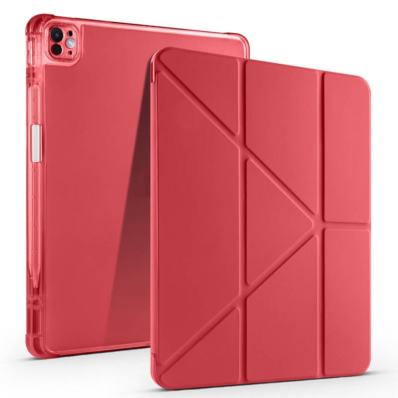 Apple iPad Pro 13 2024 Kılıf Zore Tri Folding Kalem Bölmeli Standlı Kılıf - 7