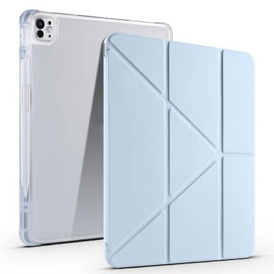 Apple iPad Pro 13 2024 Kılıf Zore Tri Folding Kalem Bölmeli Standlı Kılıf - 8