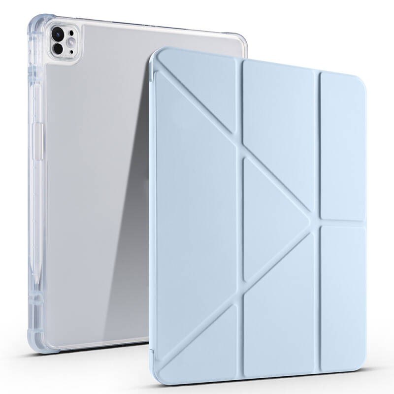 Apple iPad Pro 13 2024 Kılıf Zore Tri Folding Kalem Bölmeli Standlı Kılıf - 8