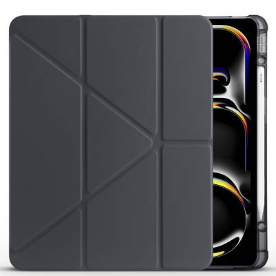Apple iPad Pro 13 2024 Kılıf Zore Tri Folding Kalem Bölmeli Standlı Kılıf - 2