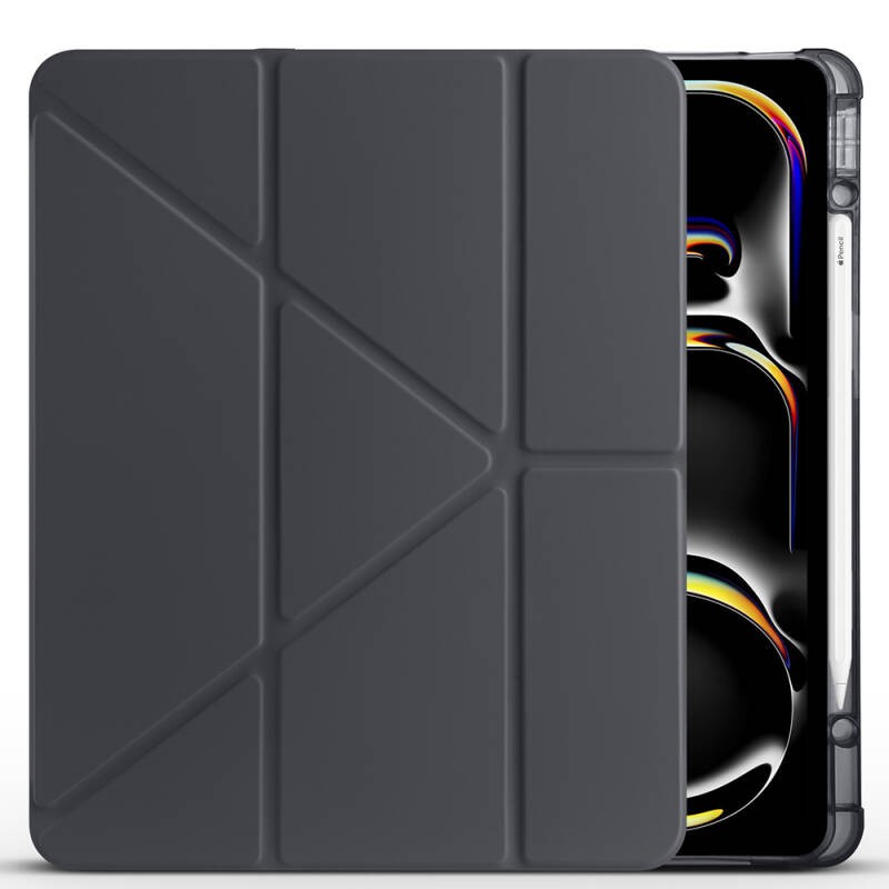 Apple iPad Pro 13 2024 Kılıf Zore Tri Folding Kalem Bölmeli Standlı Kılıf - 2