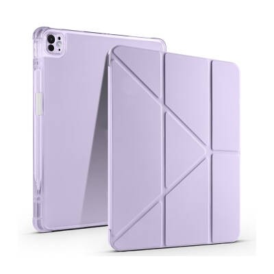 Apple iPad Pro 13 2024 Kılıf Zore Tri Folding Kalem Bölmeli Standlı Kılıf - 18