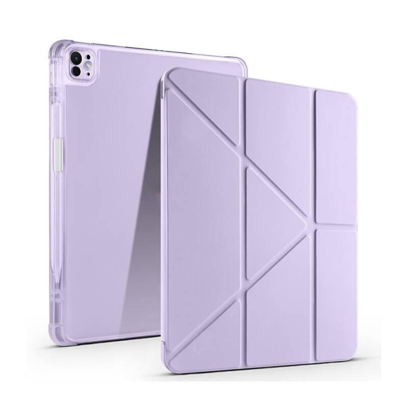 Apple iPad Pro 13 2024 Kılıf Zore Tri Folding Kalem Bölmeli Standlı Kılıf - 18