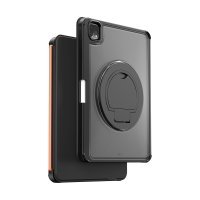 Apple iPad Pro 13 2024 Wiwu MK-007 Combo Pro Kalem Bölmeli Klavyeli Standlı Kılıf - Wiwu