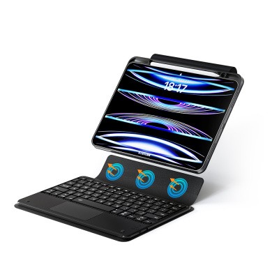 Apple iPad Pro 13 2024 Zore Bluetooth Connectionwith Stand Keyboard Border Keyboard Tablet Case  - 3